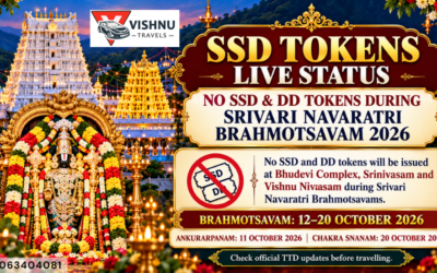 SSD Tokens Live Status: No SSD and DD Tokens During Tirumala Navaratri Brahmotsavam 2026